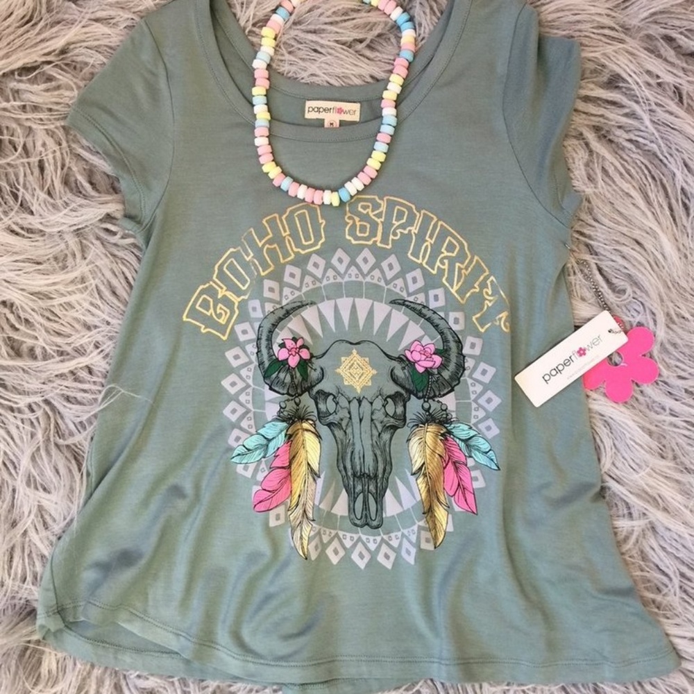 BOHO SPIRIT TOP BY PAPER FLOWER